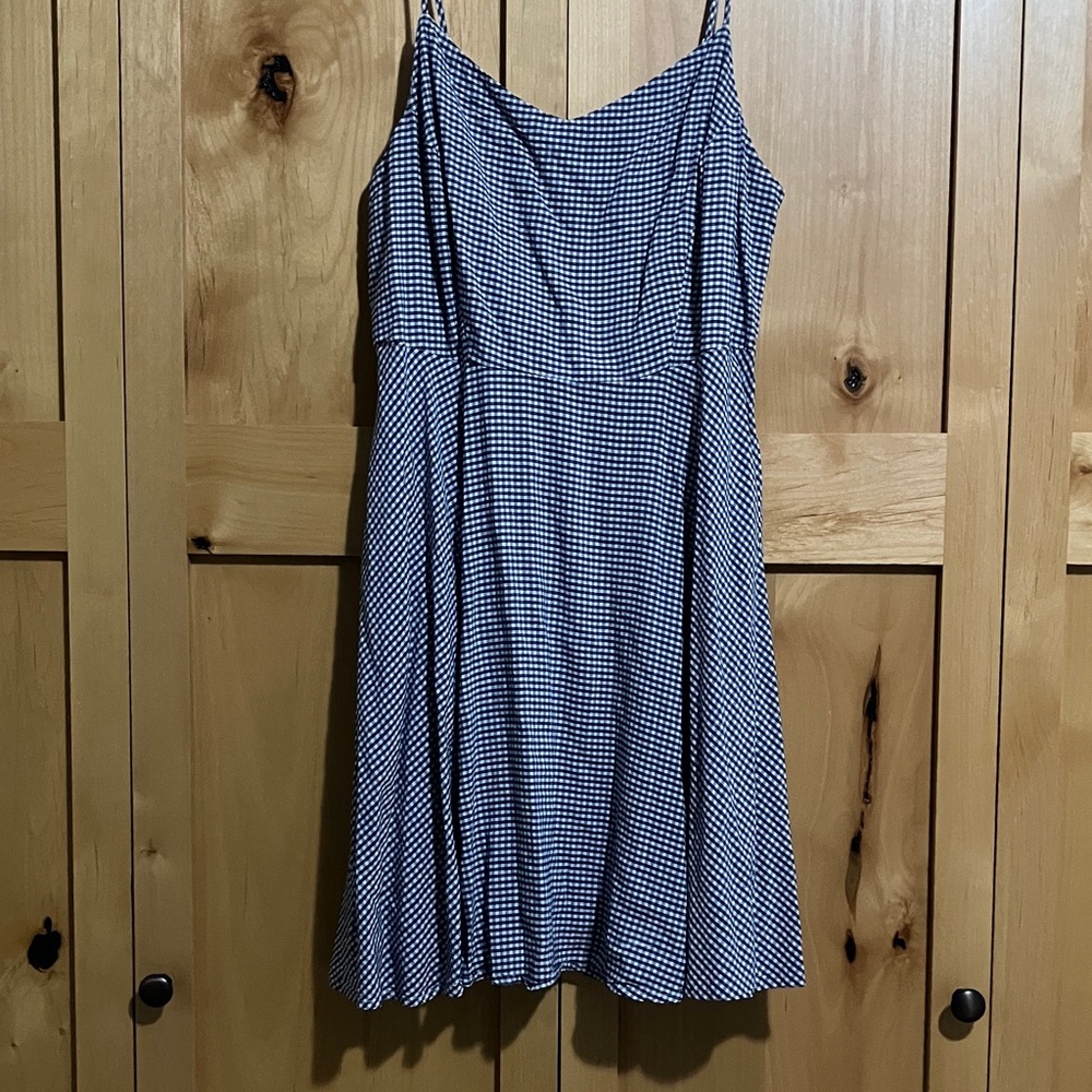 Old Navy Blue and White Checkered Dress